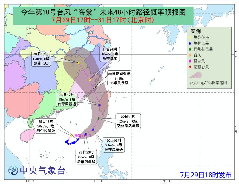 台风海棠最新进展